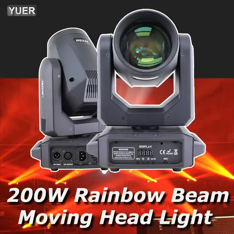 LED Moving Head-ljus 200W Beam+Spot+18 Roterande Prismor+Regnbåge 12 Gobo 8 Färger Effekt DJ Dmx Scenljuseffekt Ljus Disco Bar 10 best sales rörligt huvudstativ - №9