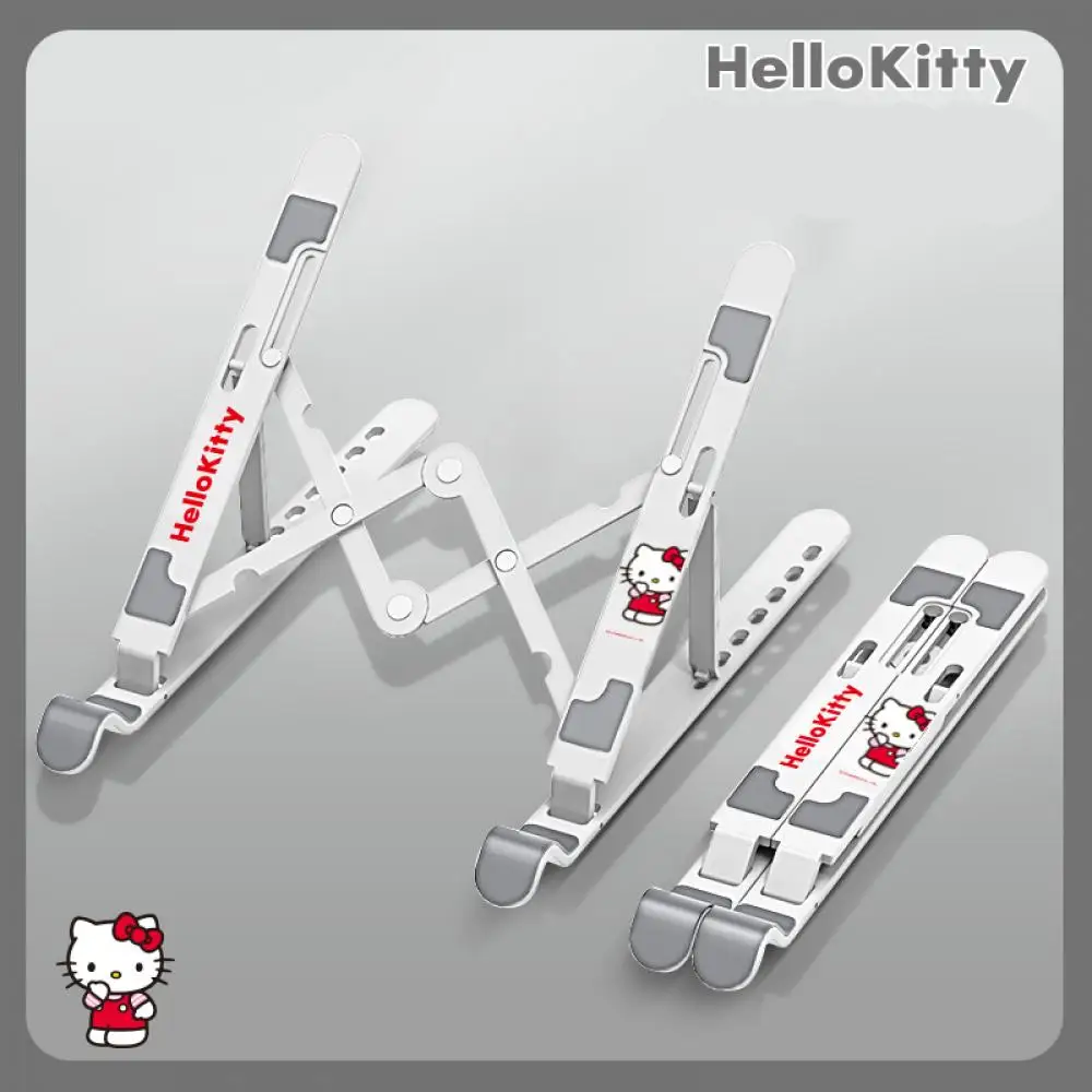 

Cartoon Sanrioed Hello Kitty Computer Metal Stand Adjustable Kuromi Anime Cinnamoroll Cute Kawaii Ipad Stand Desktop Portable