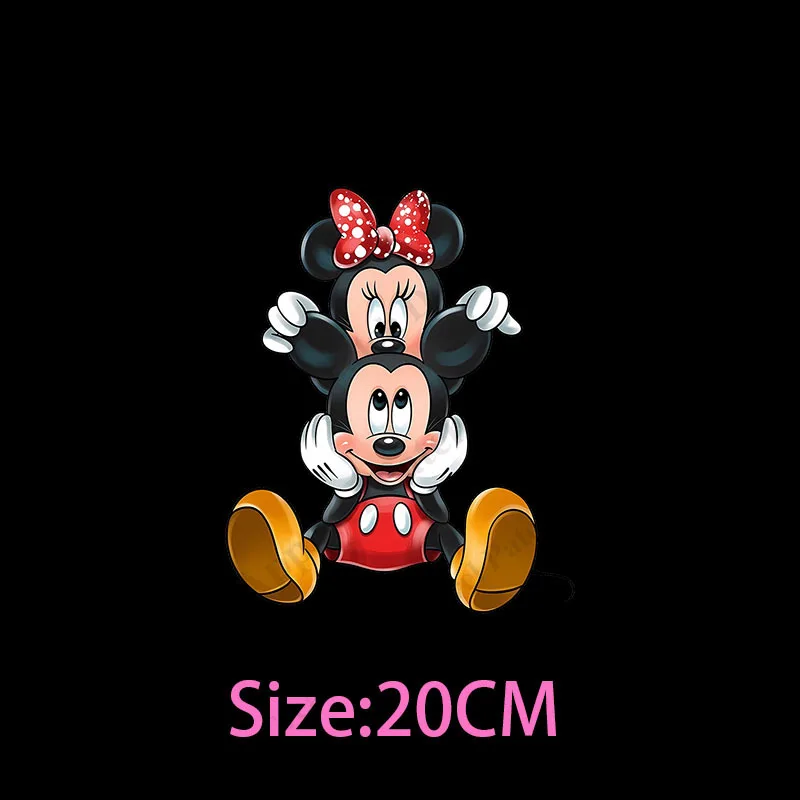 Mickey Minnie Mouse Patches Heat Transfers for Clothes Iron on Transfers Clothing Patch on Clothes DIY T-shirt Hoodie Accessory