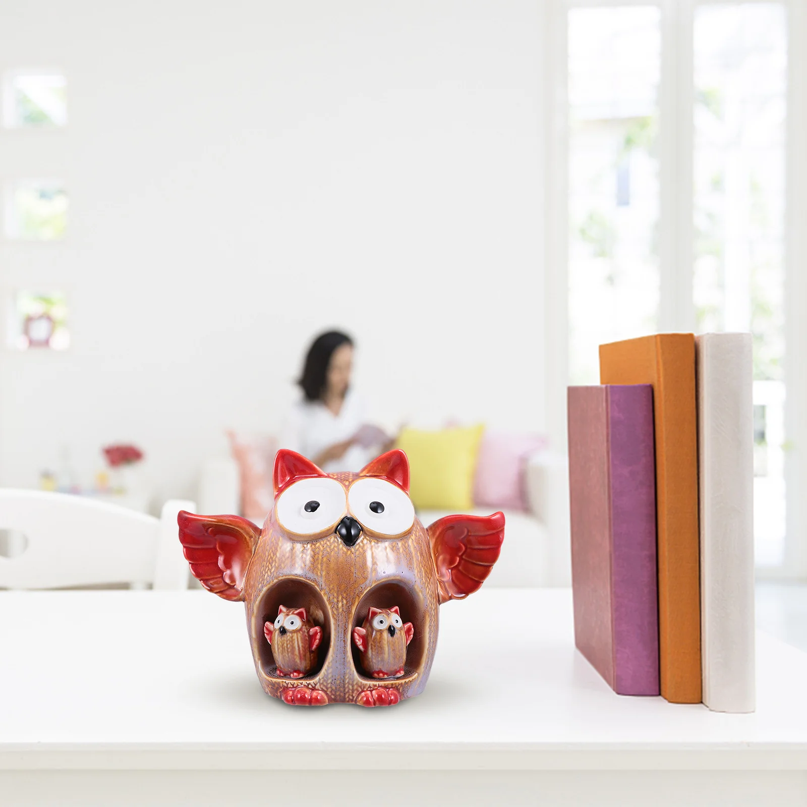 

Piggy Bank Coin Ornament Christmas Decor Saving Pot Ceramic Owl Money