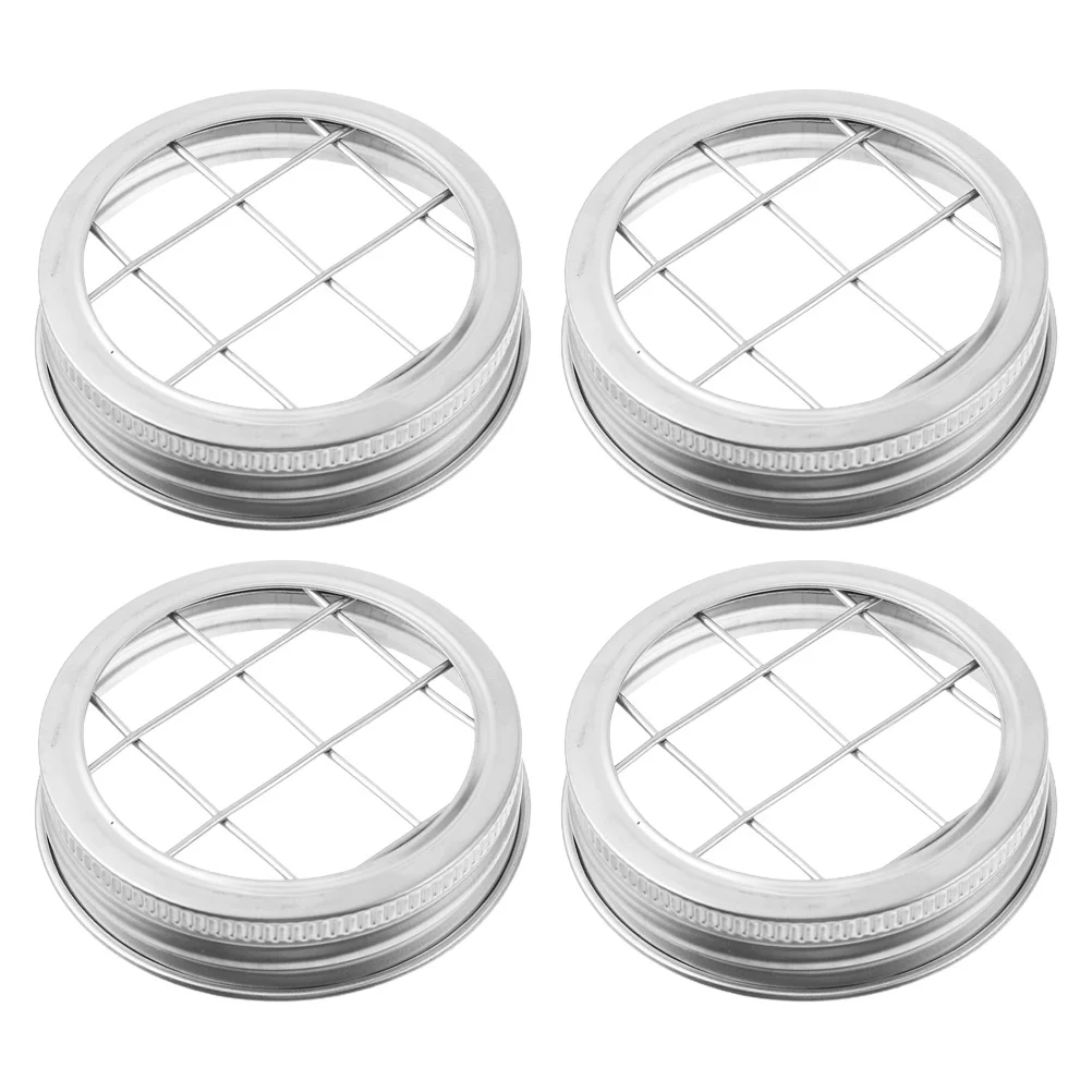 

1 Set Metal Flower Jar Grid Lid Reusable Floral Grid For Vase Stainless Steel Pen Holder Jar Supplies Lid Replacement
