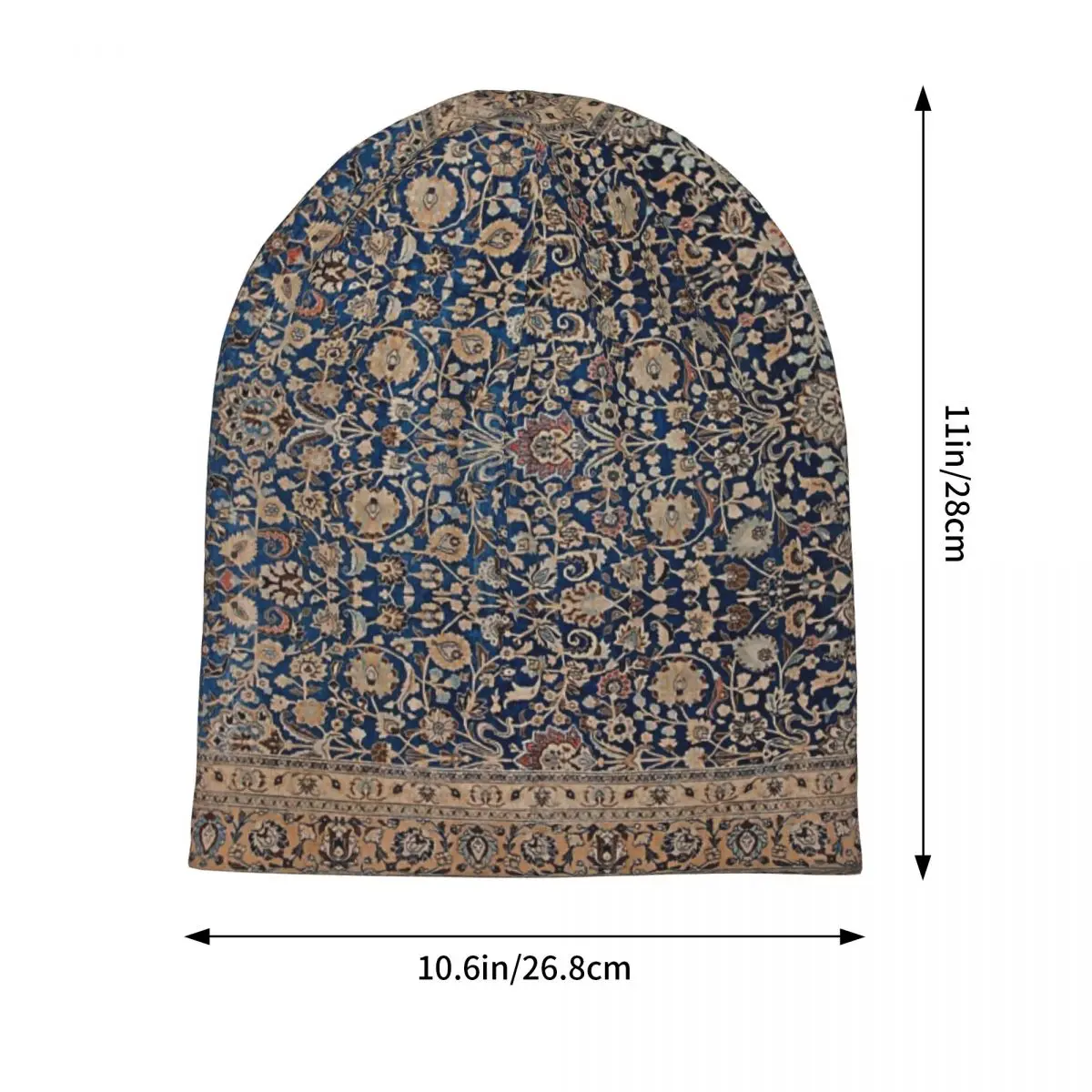 Hat Antique Tabriz Persian Rug Outdoor Caps For Men Women Bohemian Boho Style Skullies Beanies Ski Caps Soft Bonnet Hats