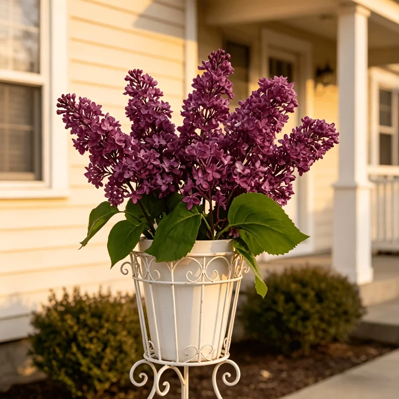 

1 Realistic Artificial Lilac Flower, Suitable for Room Parties, Home Birthday Decorations, New Year Decorations, Christmas Decorations, Wedding Decorations, DIY Decorations, Mother's Day Garden Tea Party Decorations, Table Centerpieces, Thanksgiving Decor