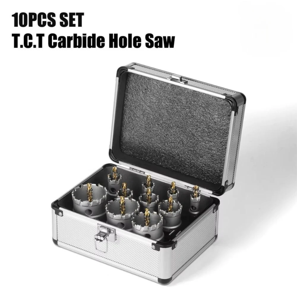 

TCT Carbide Tipped Hole Saw Cutter No Slipping Wear Resistant Drill Bit Set Durable High Strength Core Drill Bit Woodworking
