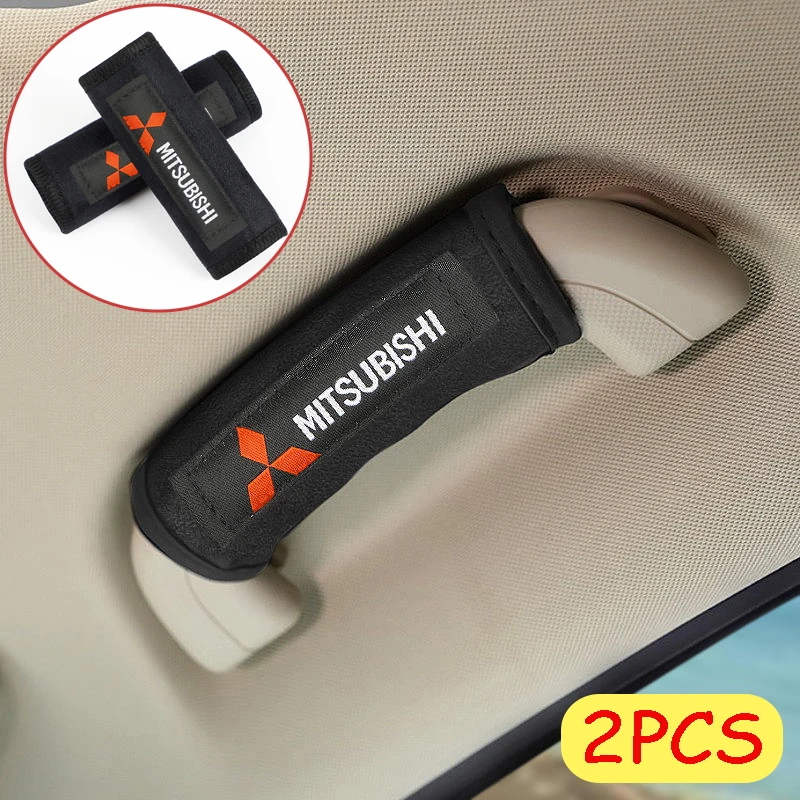 2PCS Car Roof Handle Protective Covers for Mitsubishi ASX RALLIART Lancer Cordia Pajero Outlander Eclipse Galant Mirage L200 EVO