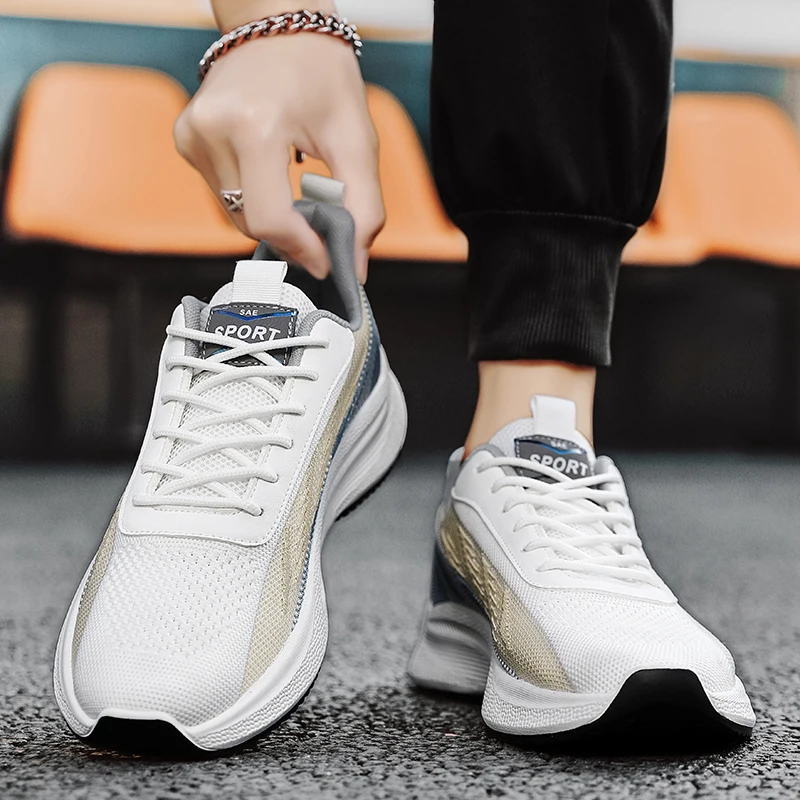 Running Shoes Men Mesh Breathable Sports Jogging Flying Woven Shoes Brand Sneakers Men Athletic Training Men Shoes Male Footwear