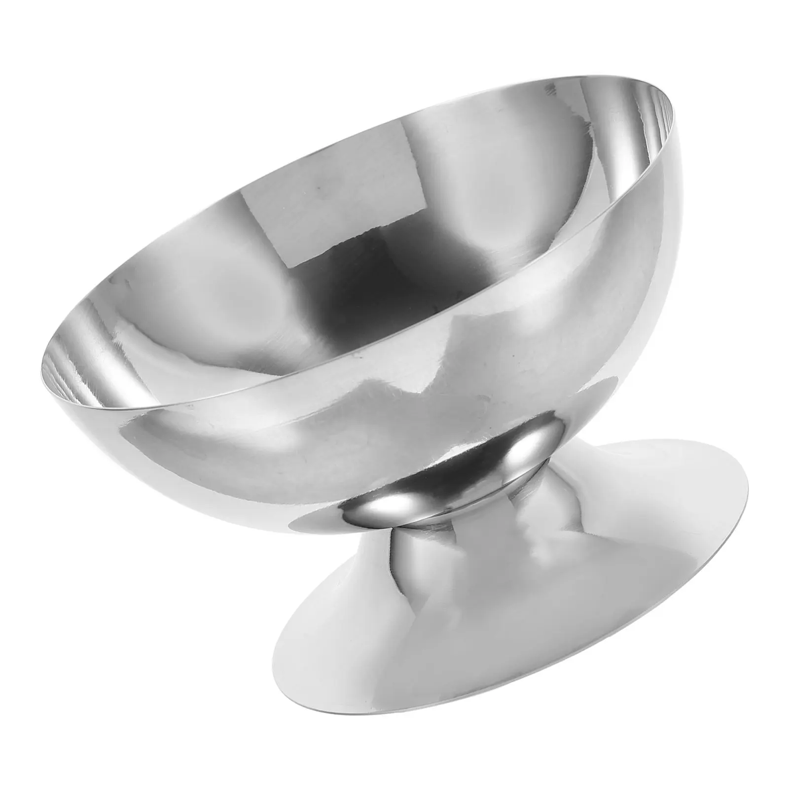 Stainless Steel Ice Cream Cup Short-Footed Dessert Bowl For Home Cafe Restaurant Multi-Function Serving Container Smoothie