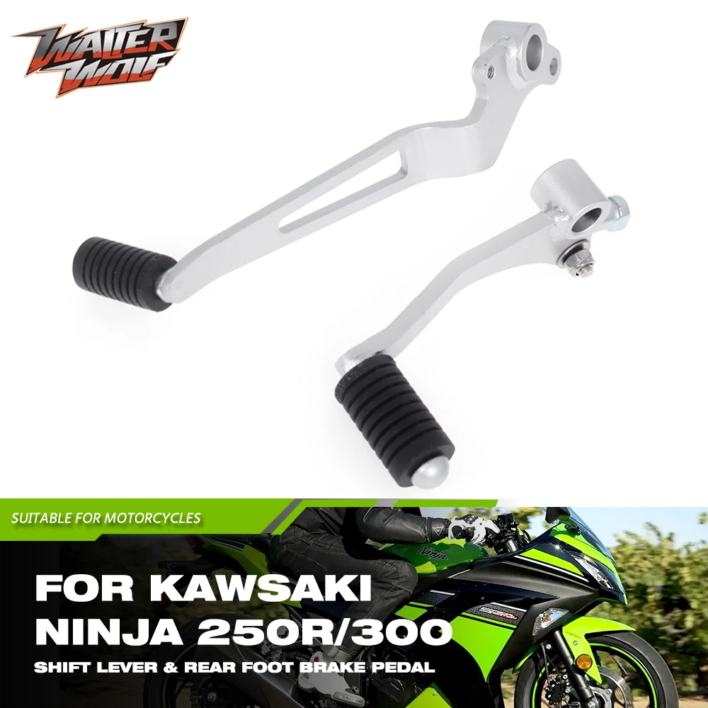 

For KAWASAKI NINJA 250R 300 Z250 Z300 Z 250 300 2008-2018 Motorcycle Left Shift Lever Rear Foot Brake Pedals Gear Shifter