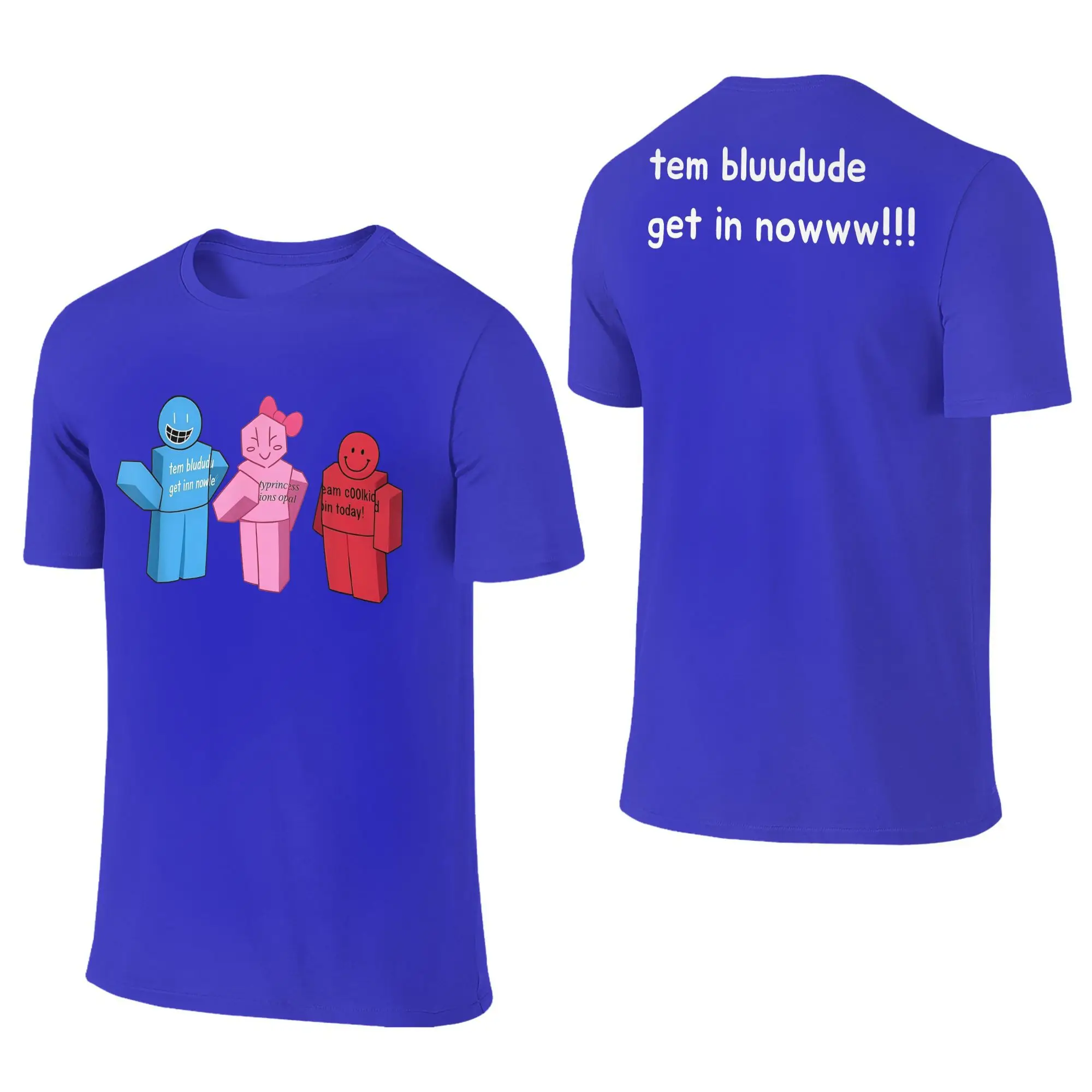 الرجال النساء تيم بلوود فورساكن   احصل على الآن تي شيرت أزرق المتأنق ملابس قطنية نقية تي شيرت برقبة دائرية تي شيرت بمقاس كبير