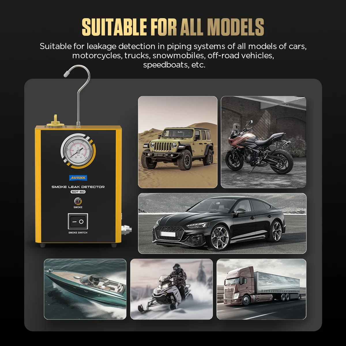 AUTOOL 12V ยานยนต์ EVAP Leakage Analyzer เครื่องตรวจจับควันรถเครื่องตรวจจับท่อรั่ว Locator X น้ํามันท่อเครื่องมือวินิจฉัย
