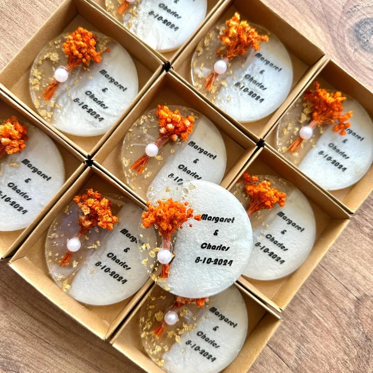 

10PCS Wedding Party Favors for Guests, Resin Magnet, Epoxy Magnet favors, Rustic Bridal Shower Favors, Gender reveal party, Birt