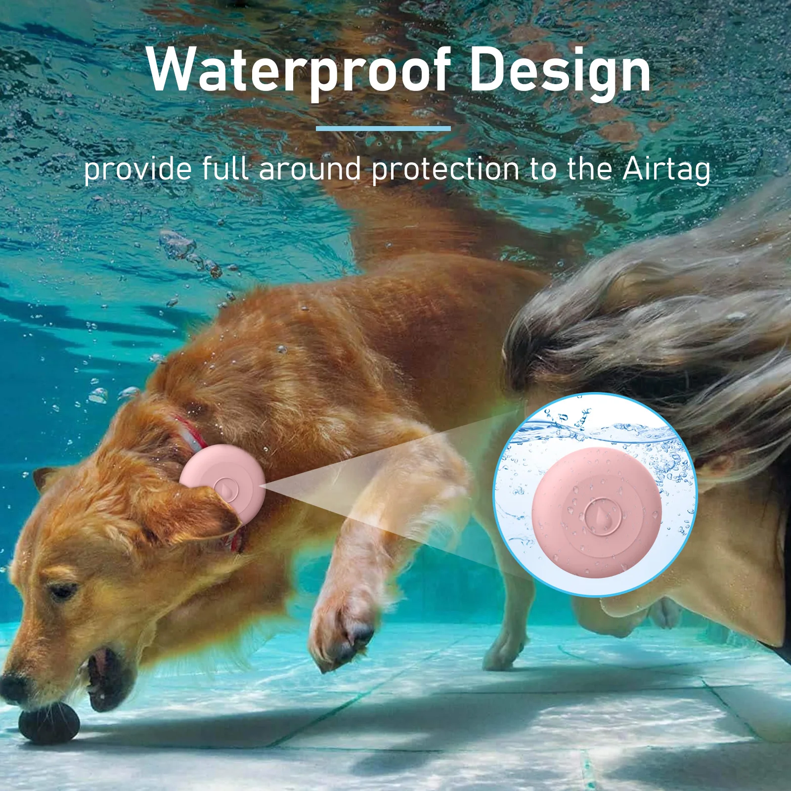 Waterproof Silicone Cover For Apple Airtag Tracker Protective Sleeve Locator For Apple Airtag Case Dog Cat Collar GPS Finder