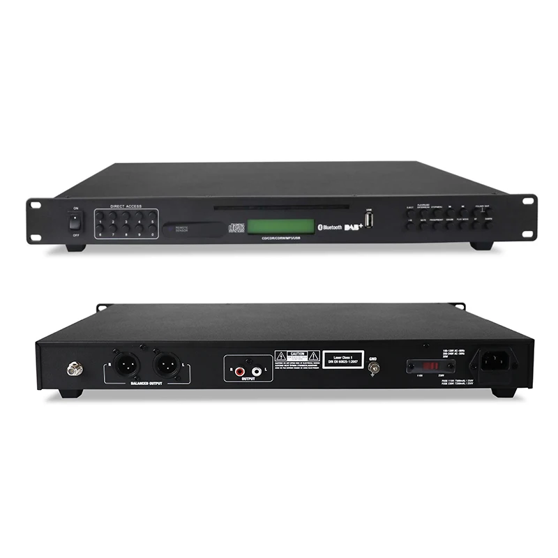 

19 inch 1U Rackmount CD Media Player with Bluetooth Wireless and AM/FM DAB Tuner Receiver