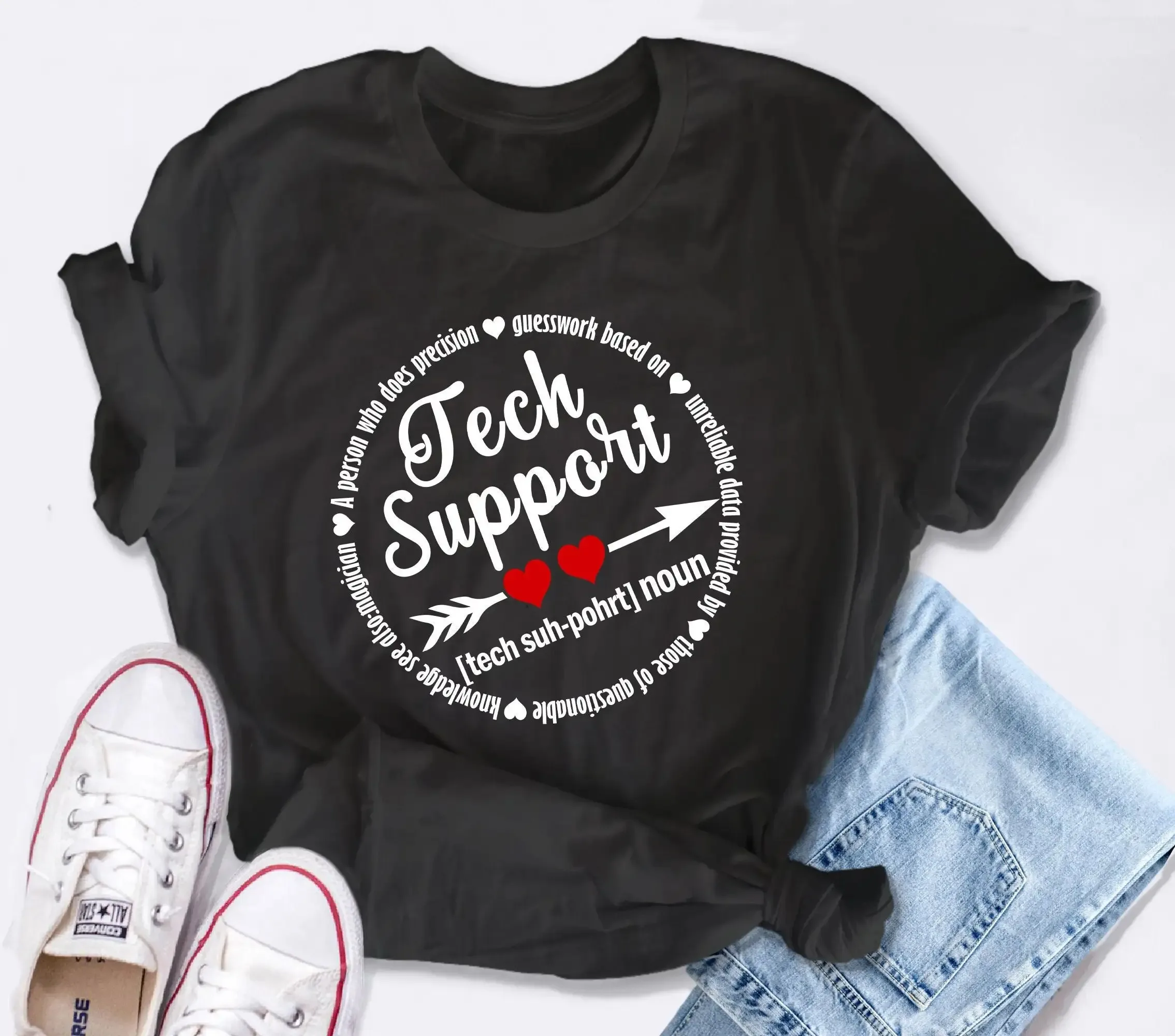 Tech Support Noun T Shirt Definition Techie It Geek Birthday Worker