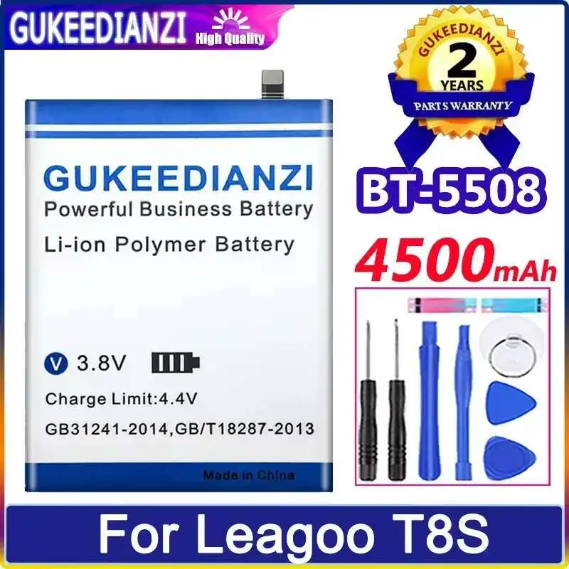 

Mobile Phone Battery Good Low-Temperature Performance 4500Mah Long Lasting BT-5508 For Leagoo T8S