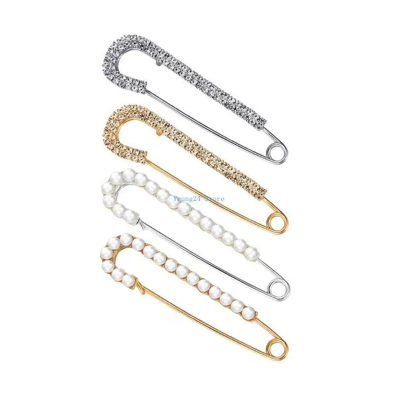

P8DB 4lots Femininity Brooch Art Brooch Restros Styles Brooch Festival Ornaments for Women Fashion Dress Clip