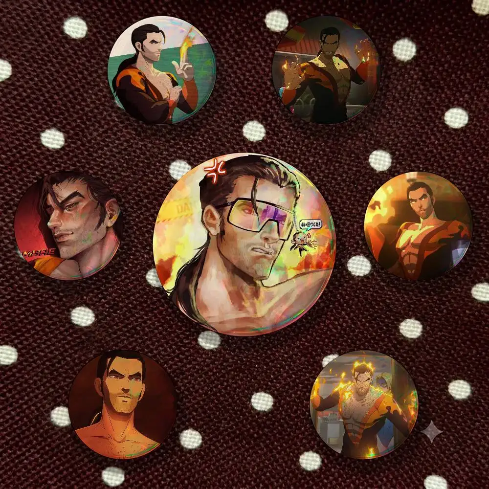 Flambae Dispatch Pins 58mm Cute Cartoon Badge Handmade Brooches for Backpack Accessories Jewelry Gifts