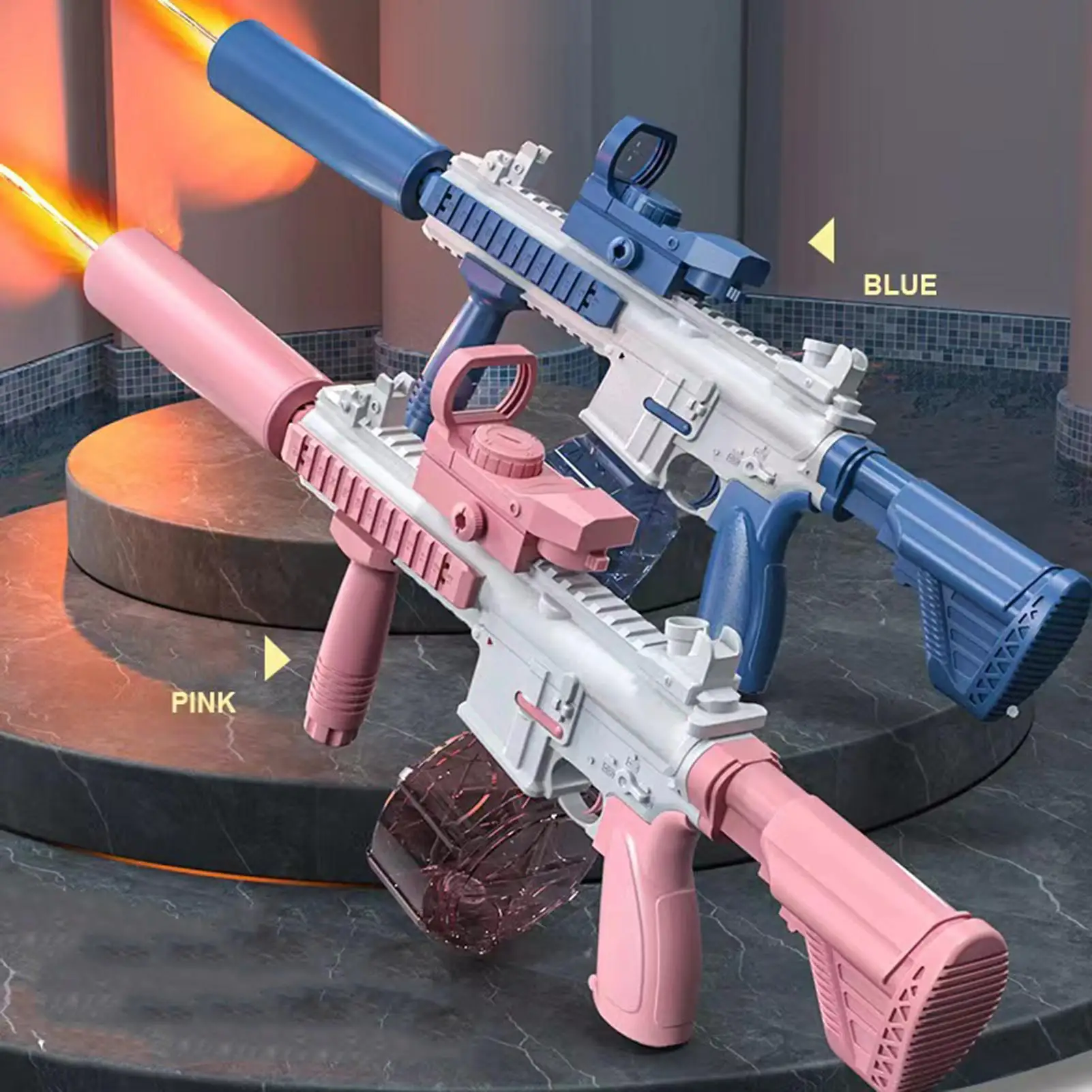 

M416 Water Gun Fully Automatic Shooting Toy Electric WaterGun Portable Battle Games for Multiperson Interaction Family Gathering
