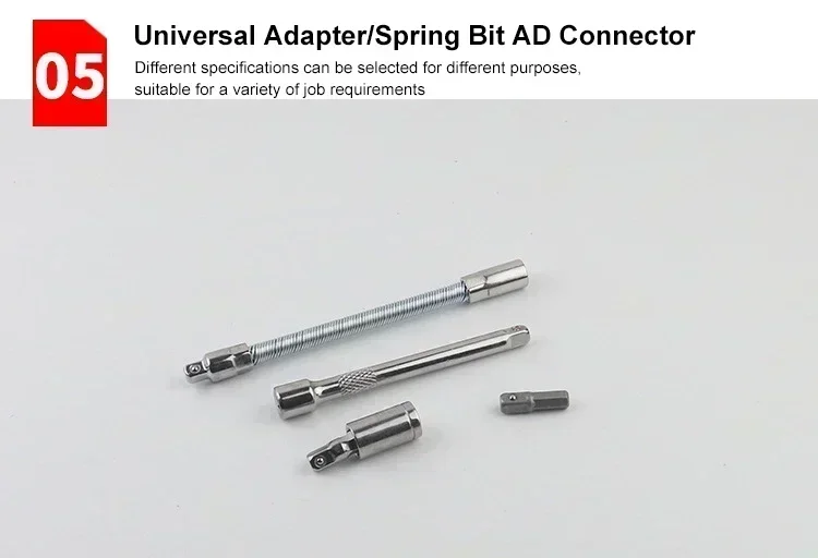 46-teiliger Schraubenschlüssel-Werkzeugsatz für Autoreparatur, 1/4-Zoll-Antrieb, Steckschlüsselsatz, Hardware-Werkzeuge, Steckschlüsselsatz, Amagi – Detail 9