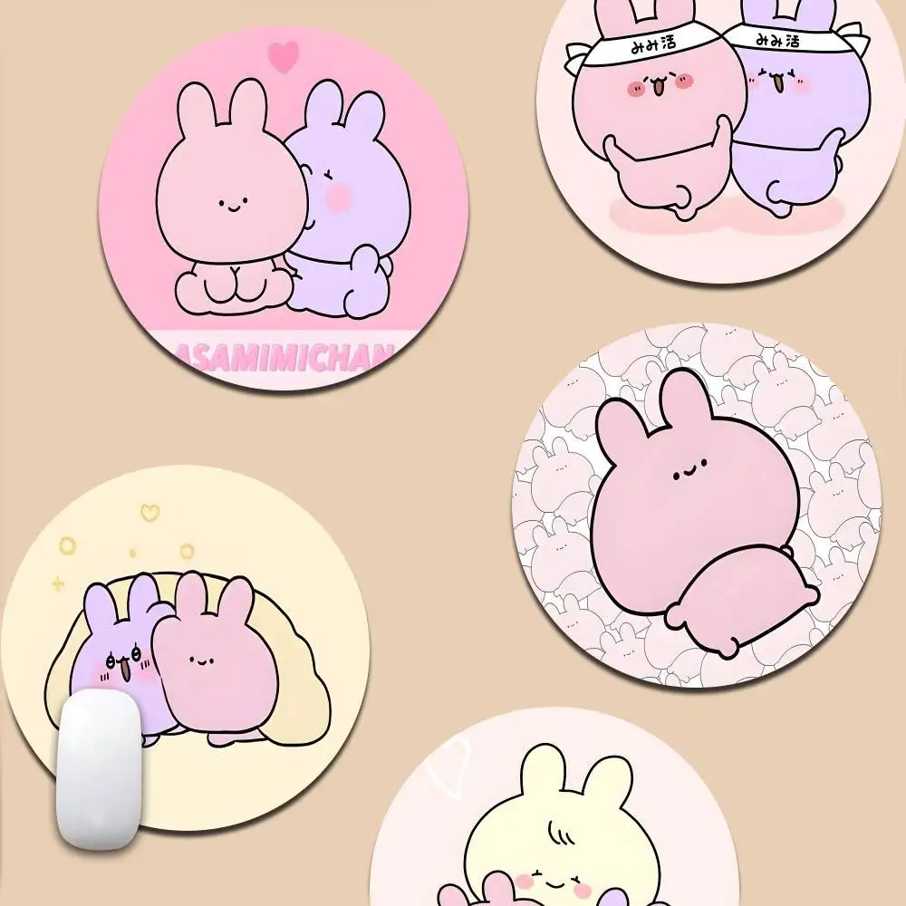 

Cartoon Asamimichaan Asleep Cute Asamimi Animation Round Keyboard Mat Table Students Cabinet Gamer Mousepad Mats Deskpad Decor