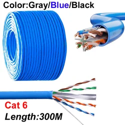 (Length:300M) Networking Ethernet Lan Copper Cable Cat 6 SFTP RJ45 Patch Cord For Router Computer Laptop Cord Conitor CCTV SF/UT