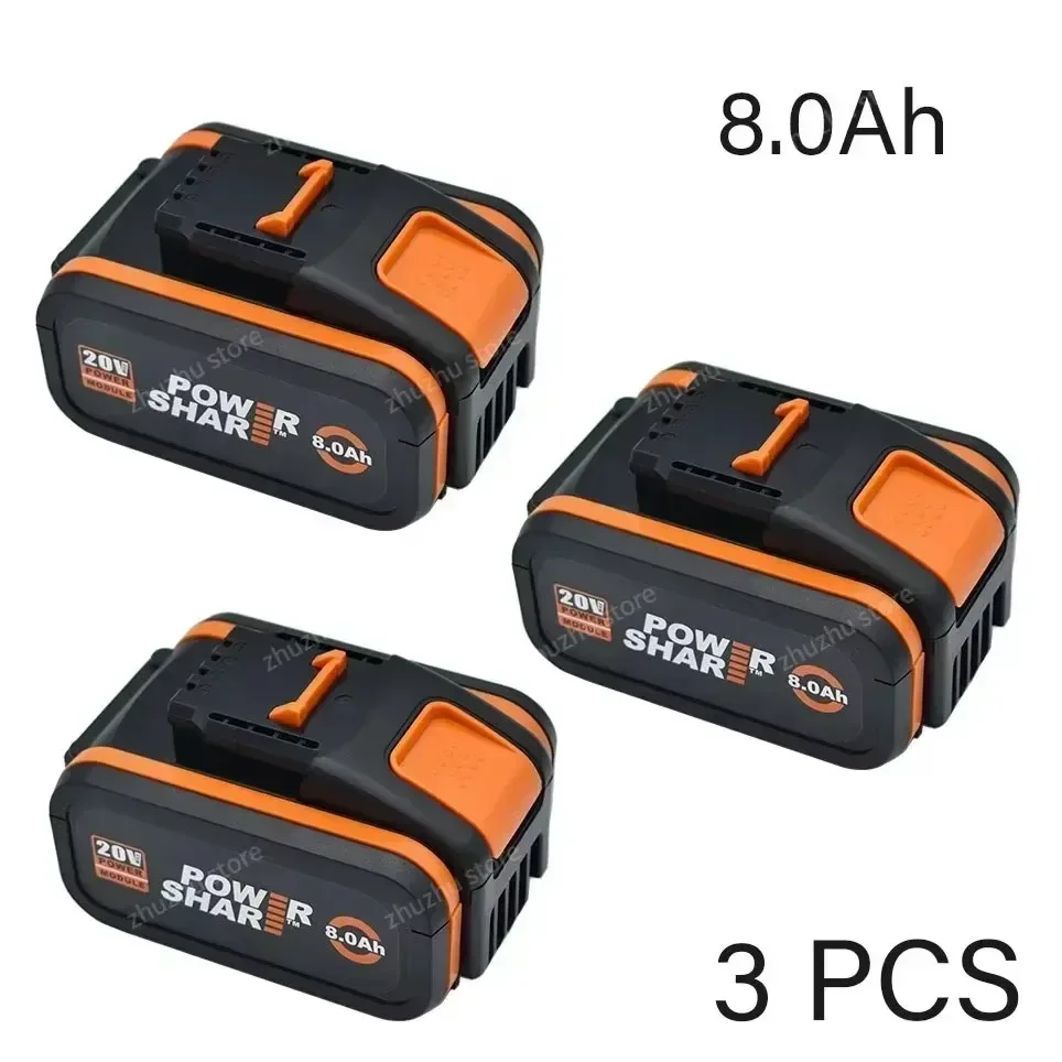 Voor 20 V Batterij 8000 mah/8ah Li-ion voor Worx WX390/WX176/WX166.4/WX372.1 WX800/WX678/WX550/WX532/WG894E WG629E/WG329E/WG2