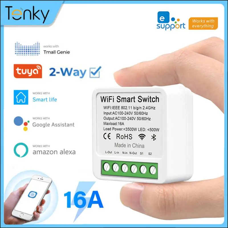 

EWeLink Wifi Smart Switch Support 2-way Control Timer 16A MINI Switch Mart Home Automation Work With Alexa Google Home