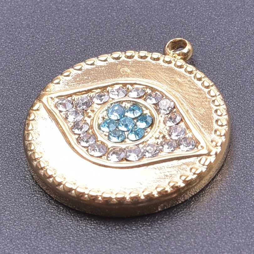 Gold Plated Star Moon Evil Eye Charms Set