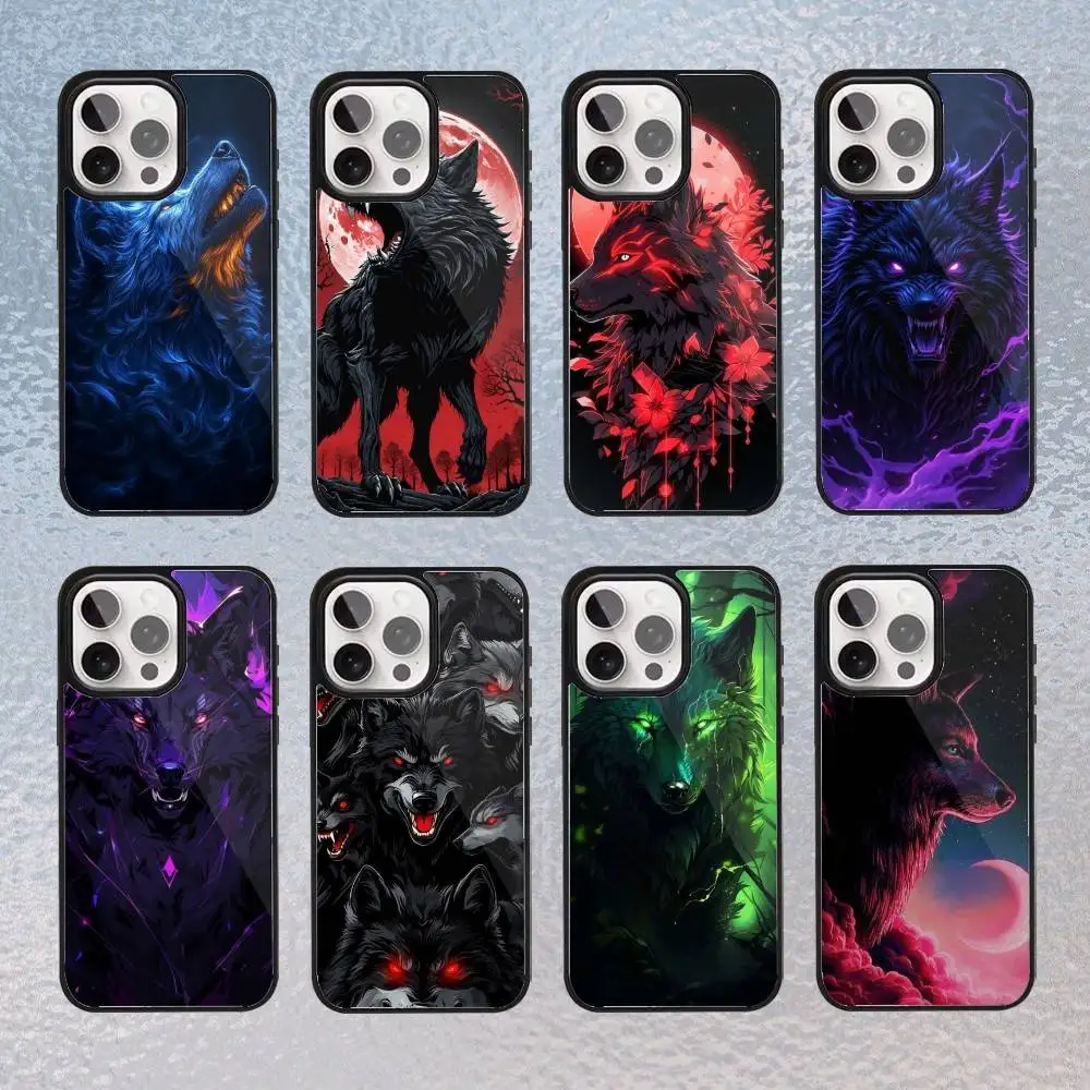 

Angry Animal Wolf Fierce Phone Case For iPhone17,16,15,14,13,12,11 Plus,Pro Max Magnetic Magsafe Wireless Charging