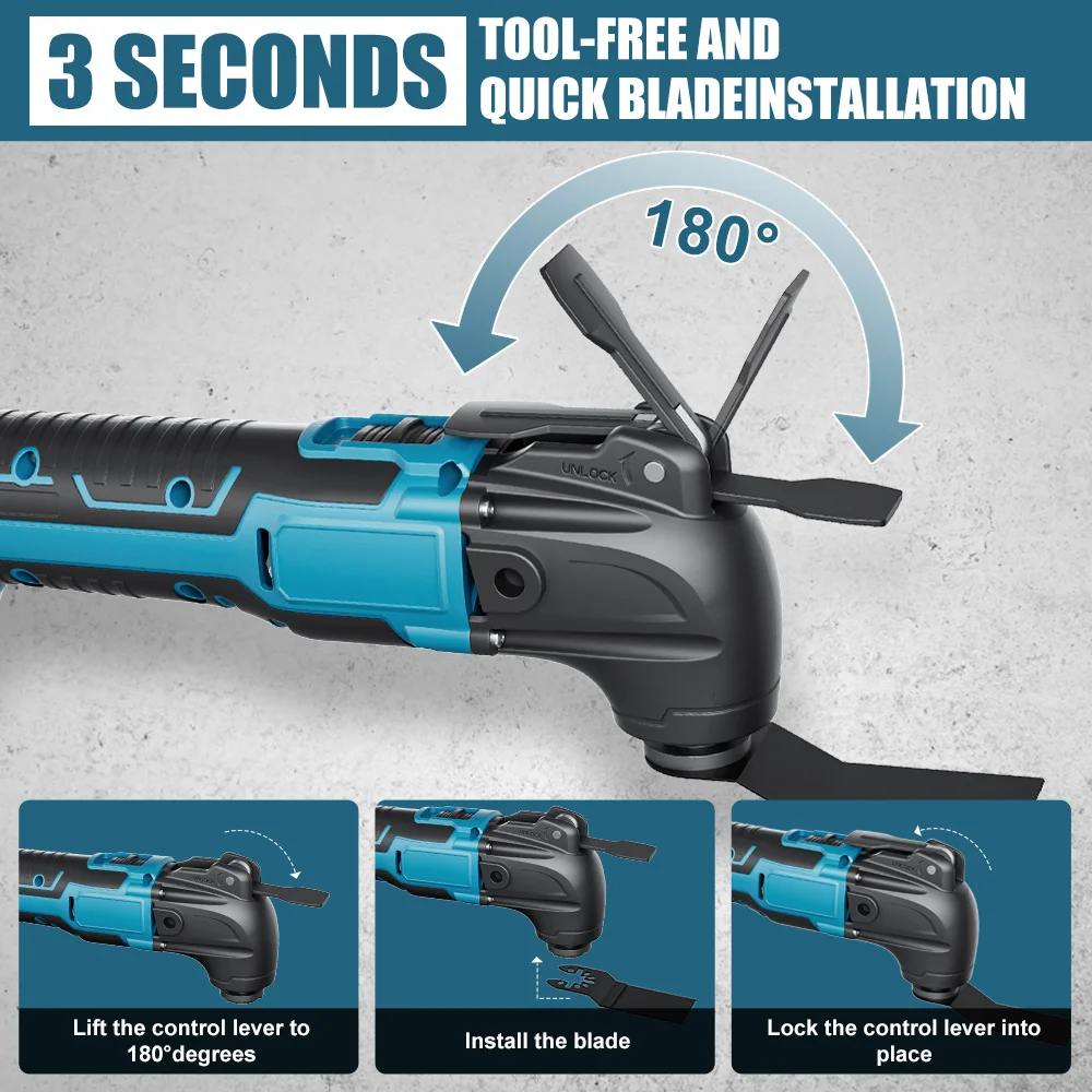 Outil multifonction oscillant sans fil pour batterie Makita 18V, scie électrique Portable, tondeuse, polissage, outil électrique de coupe