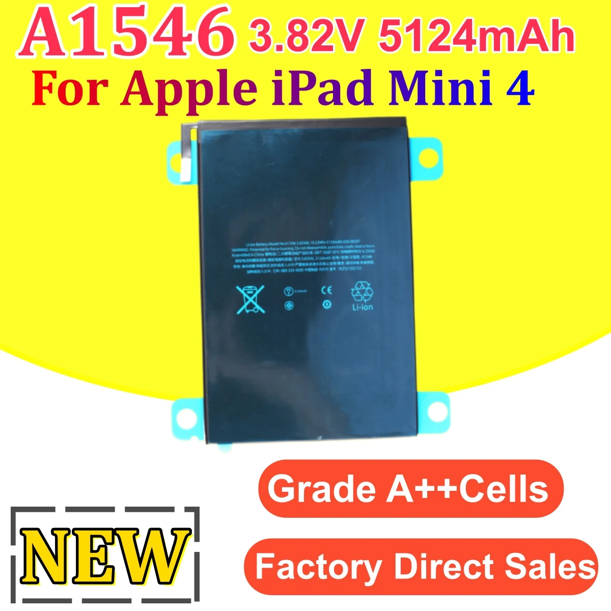 High Quality A1546 Tablet Battery For iPad Mini 4 A1538 A1550 Lithium Polymer Batteria