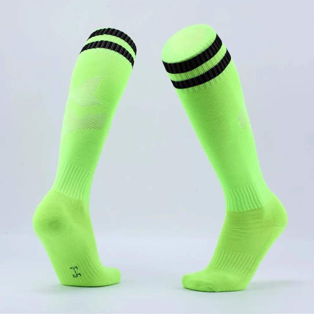 Soccer Socks Kid Boys Girls Training Cotton Knee High Sock Team Football Thick Outdoor Sport Running Hiking Tennis Jogging