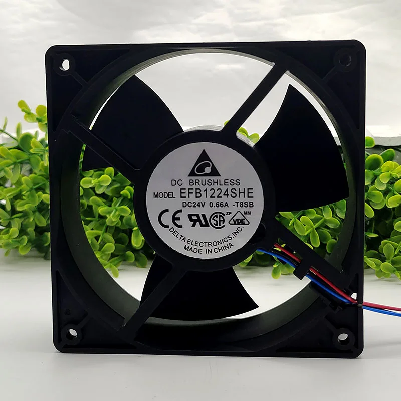 

New For Delta EFB1224SHE 24V 0.66A 12CM 12038 Emerson CT Inverter Fan