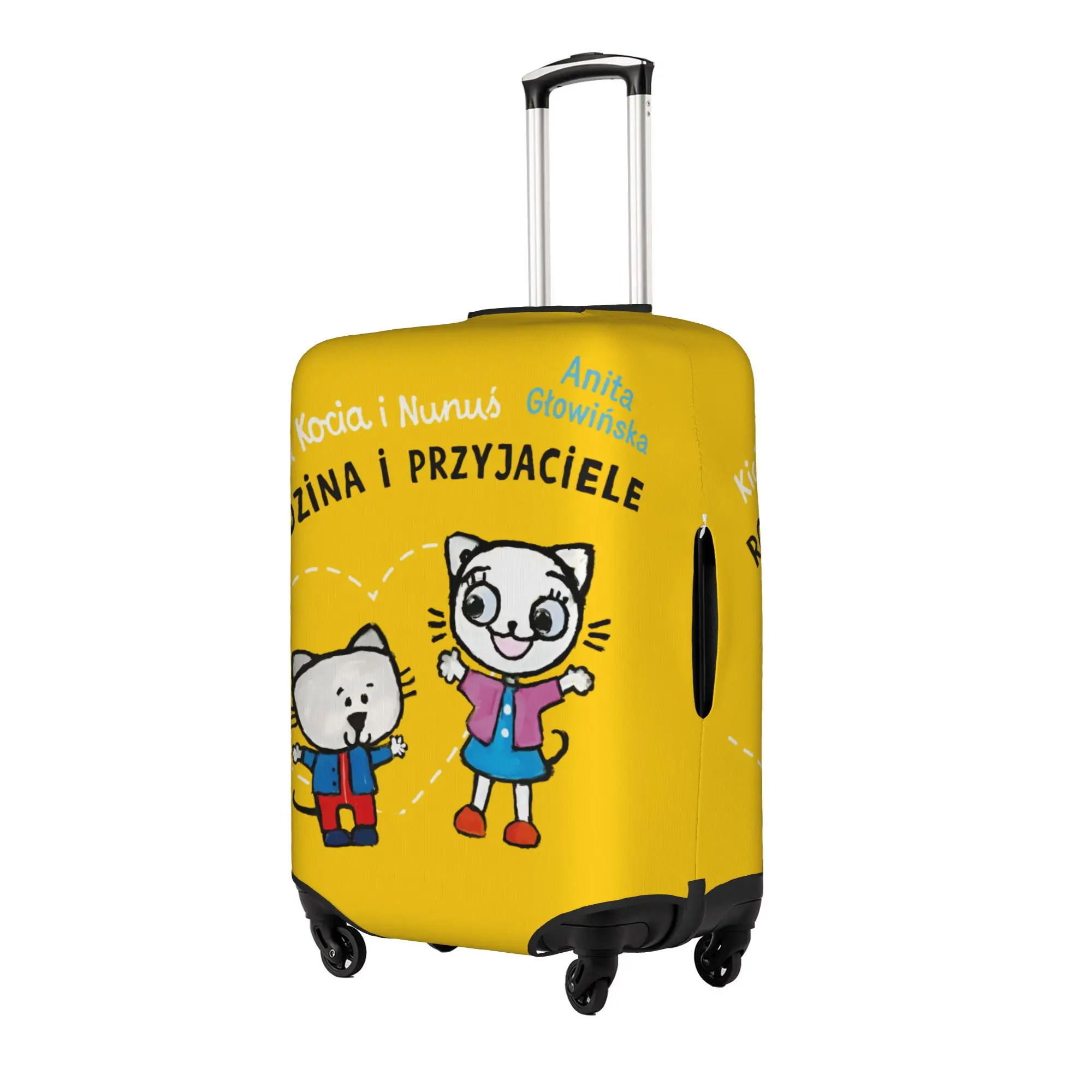 Custom Cute Kicias Kocias Luggage Cover Protector Washable Poland Cartoon Pattern Travel Suitcase Covers