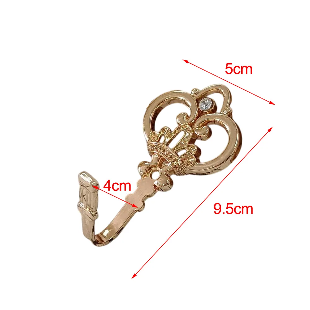 Zinc Alloy Crown Design Curtain Hooks for Home Bathroom and Living Room Decor with Secure Hanging Functionality