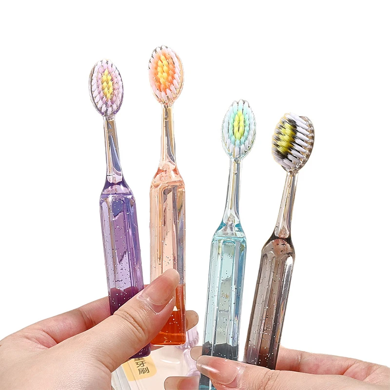 2Pcs For 3-12 Years Old Kids Toothbrushes Dental Oral Care Convex Surface Children's Toothbrush Soft Bristle Teeth Brushes