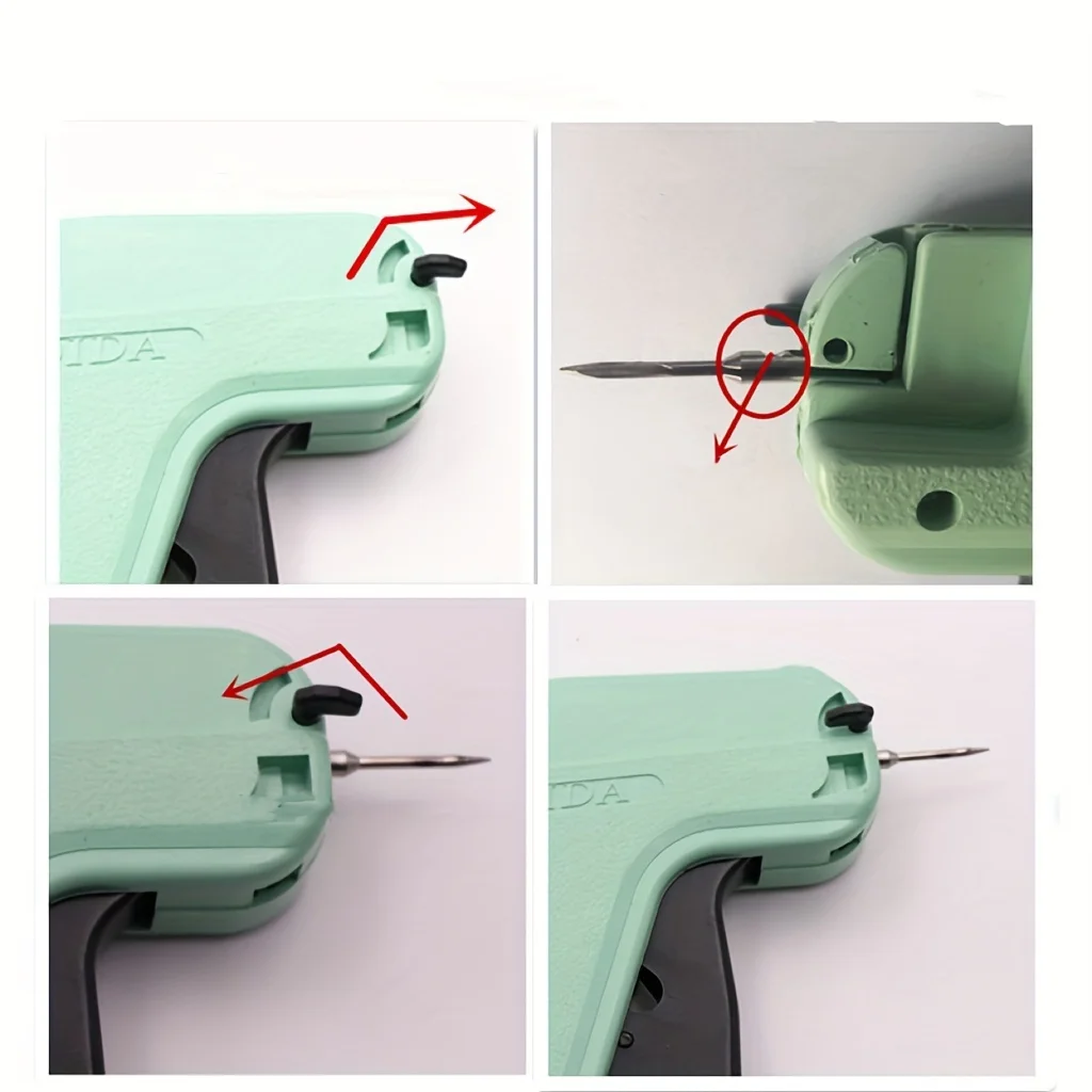 Tagging Gun For Clothing Retail Price Label Gun Standard Tag Attacher Set With 5 Needles And 1000pcs Barbs For Store Warehouse