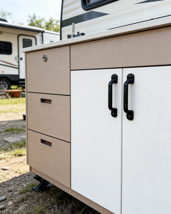 

Custom Van Aluminum Wardrobe - RV Interior Furniture for Camper Accessories