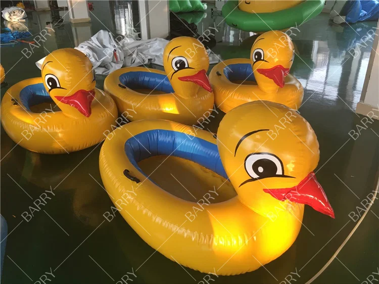 Inflatable Water Row Boat Swimming Pool Float Boats Duck Dog Penguin Floating Toy for Kids Amusement