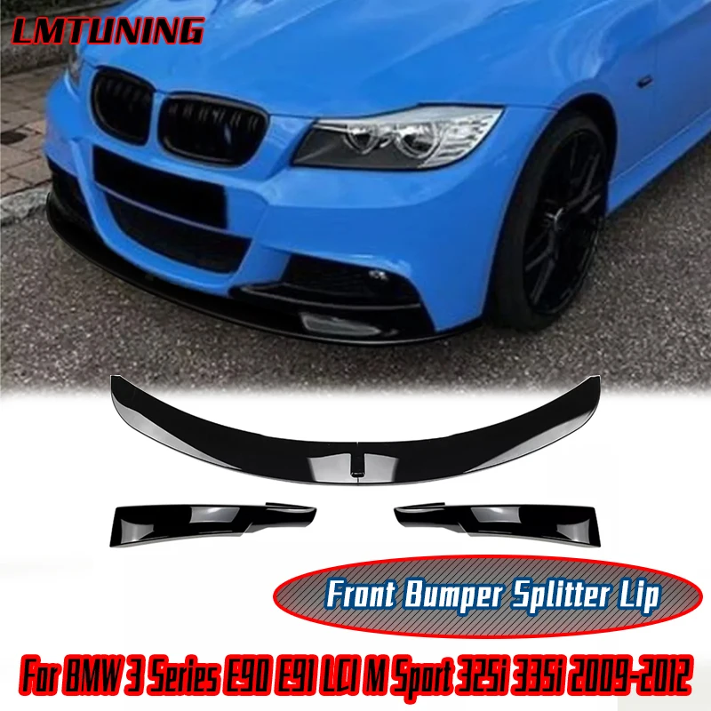 

Front Bumper Splitter Lip For BMW 3 Series E90 E91 LCI M Sport 325i 335i 2009-2012 Deflector Trim Body Kit Accessories