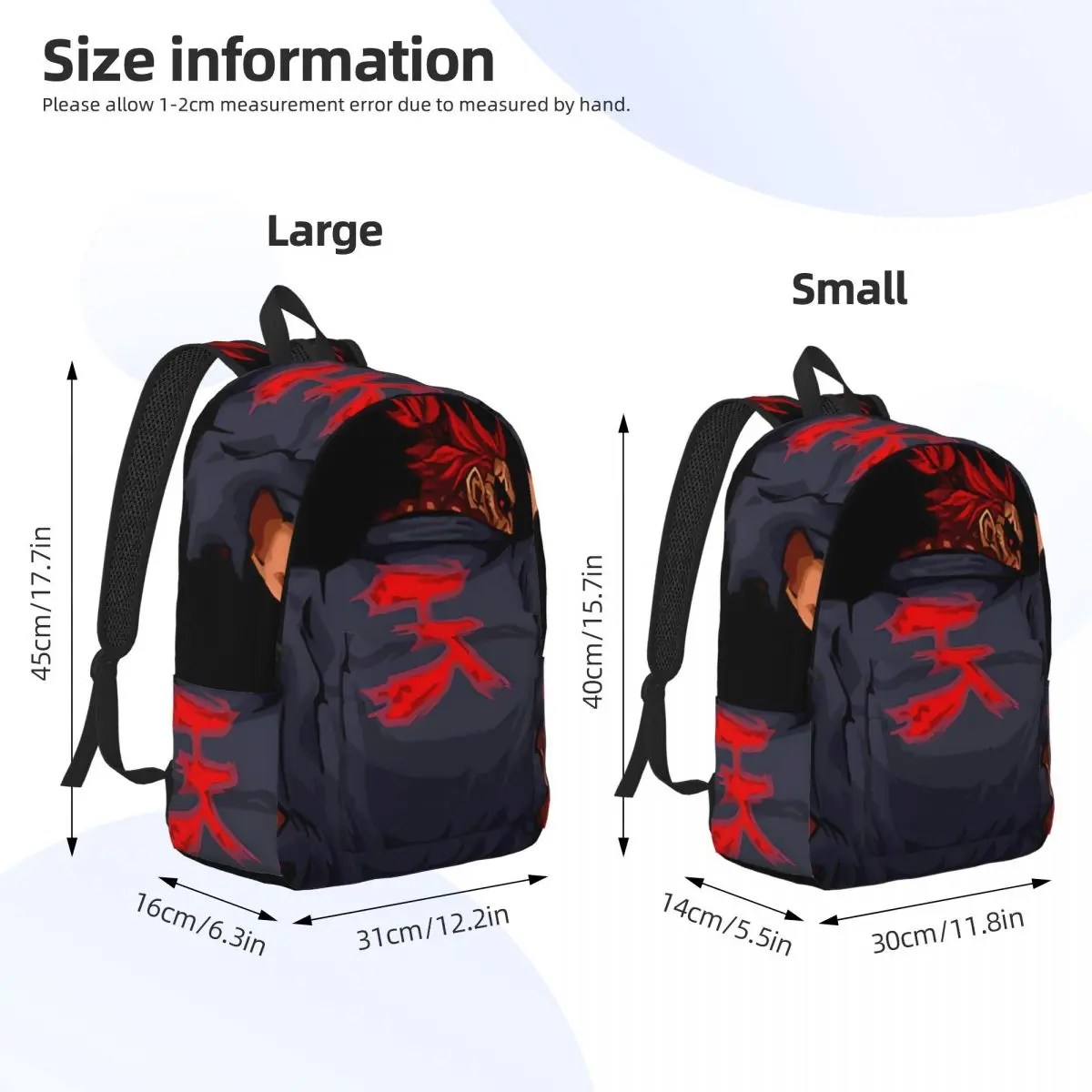 High School Cool Retro Washable Daily S-Street Fighter Storage Bag For Men Kid Daypack Back To School Gift image 4