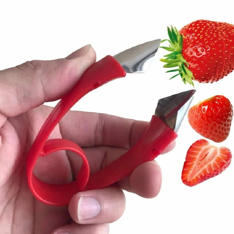 

Tomato Stalks Remover Strawberry Huller Stainless Steel Strawberry Fruit Stem Huller Fruit Stem Remover Kitchen Gadgets OK1234