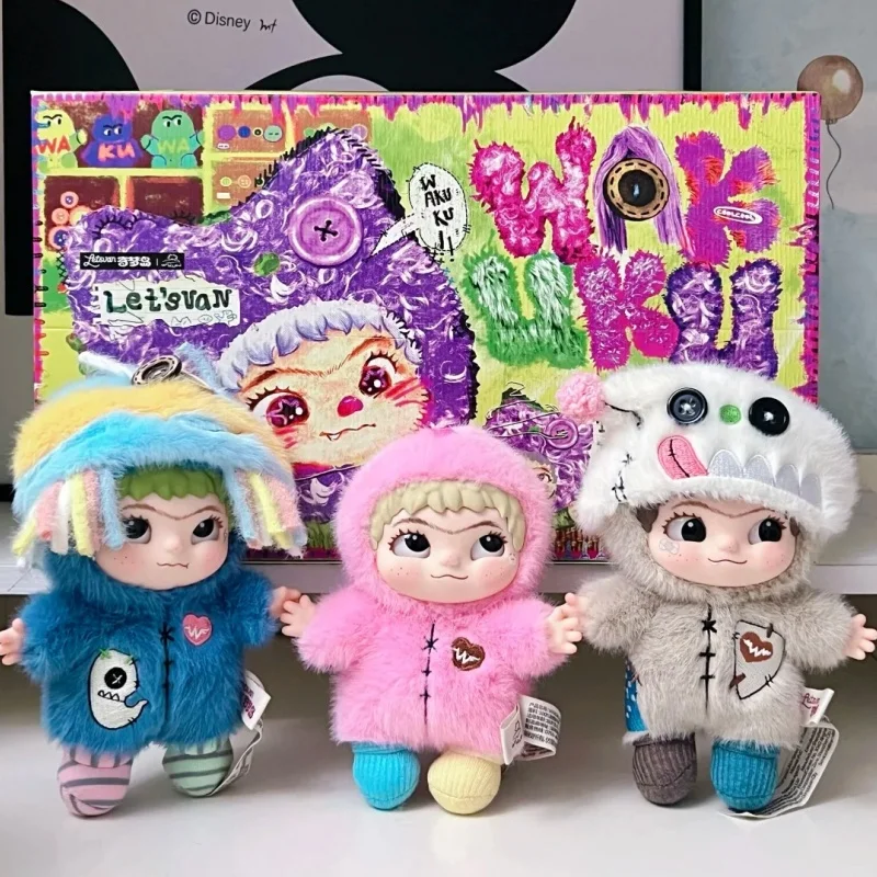

Original Qimengdao Wakuku Gen 4 Handmade World Series Scarecrow Style Plush Keychain Blind Box Trendy Gift Toy Fans gift