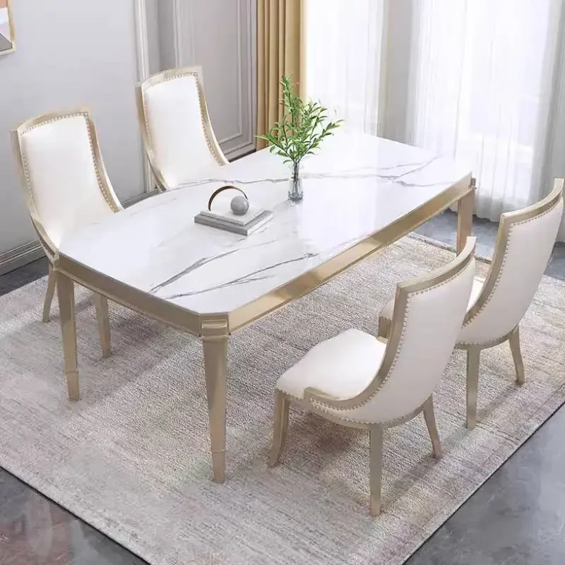 Italian Items Dining Tables Decorations Minimalist Expandable Nordic Dining Tables Set Modern Mesas Comedor Furniture For Home