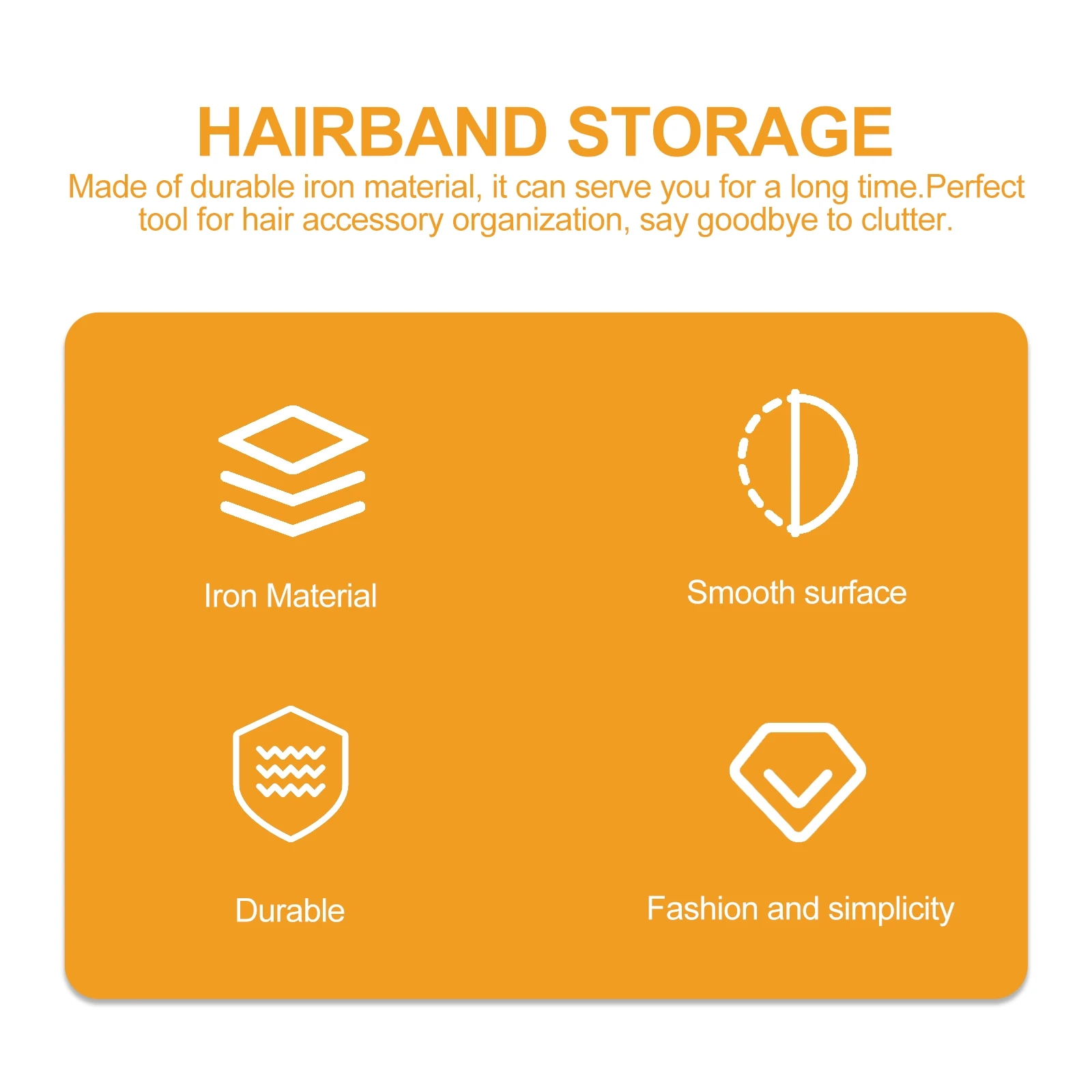 Hair Hoop Storage Rack Iron Durable Long Variety Headwear Stylish Home Bedroom Store ganization Jewelry Display Tool