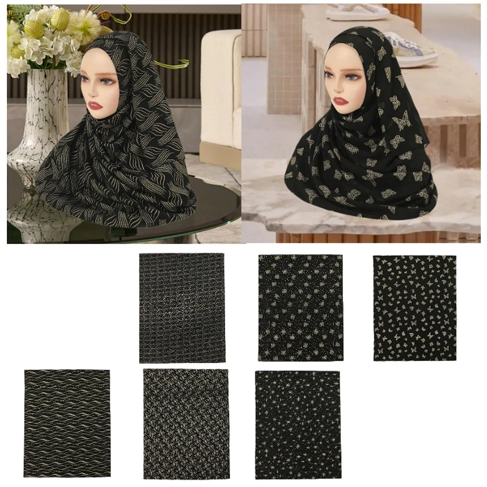 

Hijab Soft Long Scarf Wrap Easy Care Practical Hijab Head Scarf Wrap for Everyday Use Casual Outings Formal Events Muslim Women
