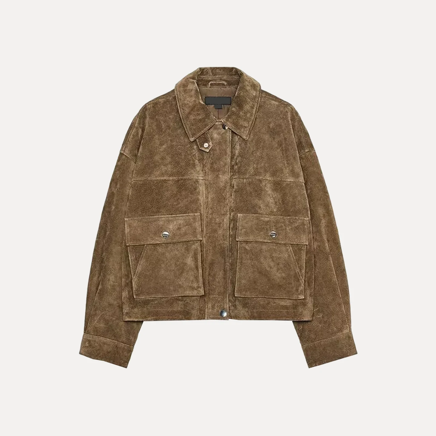 Damska kurtka pilotka ze skóry naturalnej Z, nowa kolekcja 2025, modna odzież wierzchnia, krój regularny, model 8073253.