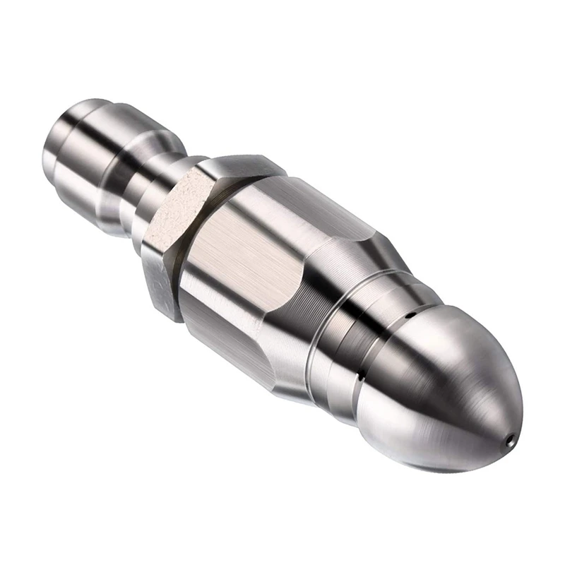 1/4 Inch Quick Coupling Pressure Washer Sewer Jet Nozzle Durable Design Sewer Jet Nozzle Stainless Steel