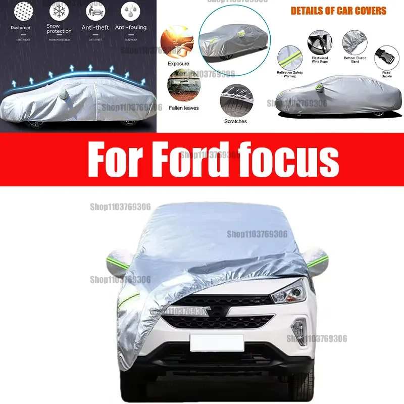 

For Ford focus car Cover Dustproof Outdoor Indoor UV Snow Resistant Sun rain Protection waterproof hail cover for car