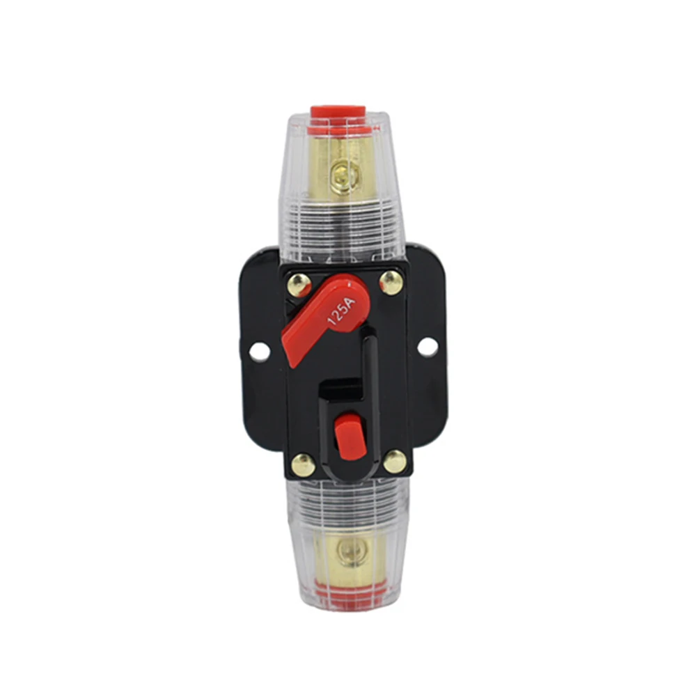 Resettable Circuit Breaker 20A 30A 40A 50A 60A 80A 100A 125A 150A Circuit Breaker 12-24V DC Short Protection Fuse Holder